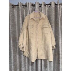 Nap oversized wool cream schacket size large